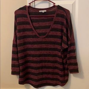 American Eagle striped 3/4 sleeve top